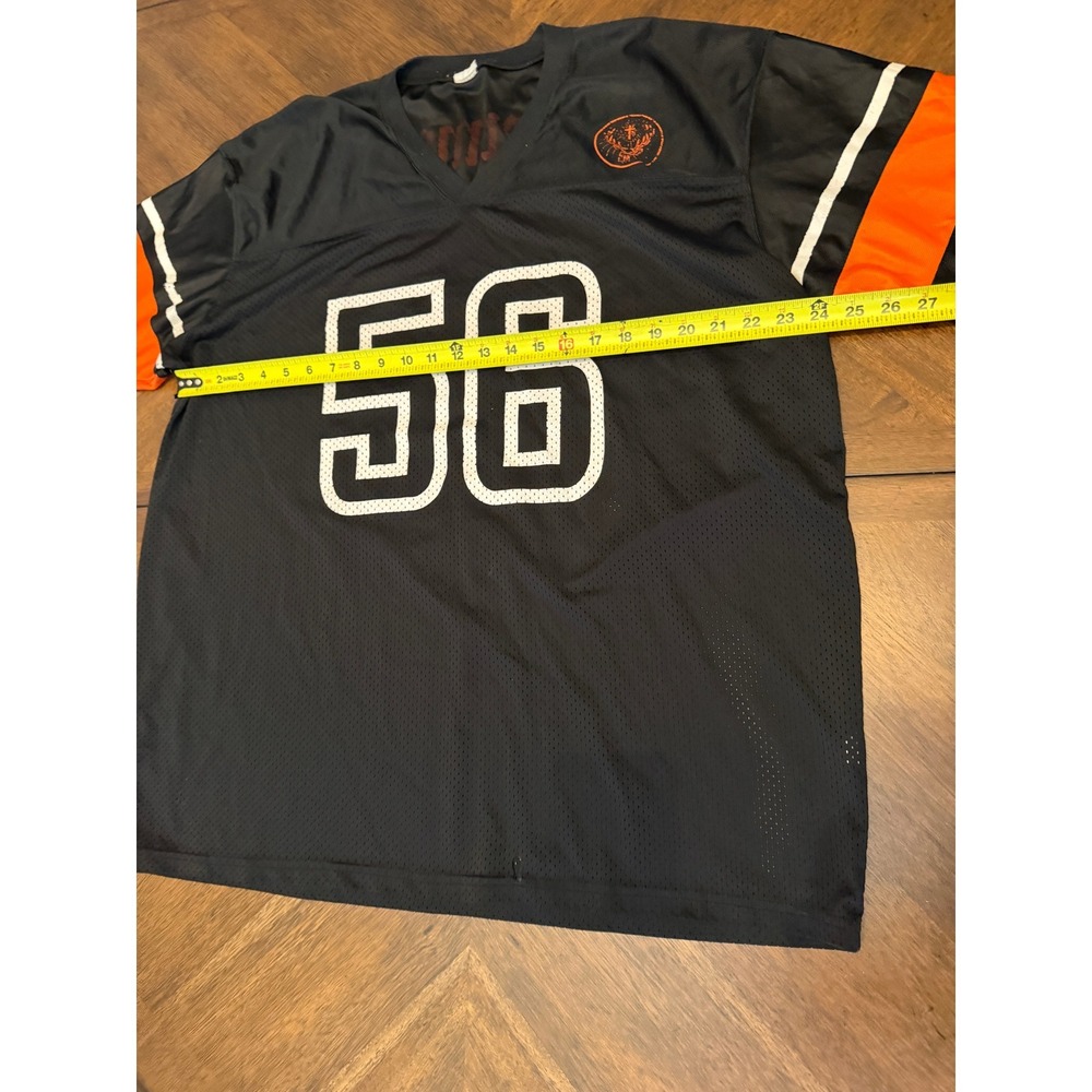 Jagermeister Promo Football Jersey Black Orange Mesh Number 56 Mens XL - Picture 7 of 8